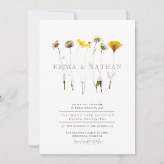 Belle invitation de mariage fleur sauvage