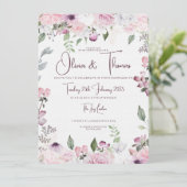 Belle invitation de mariage floral (Debout devant)