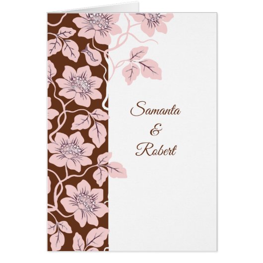 Belle invitation de mariage florale (Devant)
