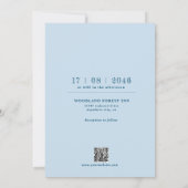 Belle invitation de mariage intemporelle rétro (Dos)