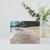 Belle invitation de mariage sur la plage (Debout devant)