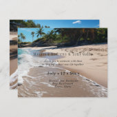 Belle invitation de mariage sur la plage (Devant / Derrière)