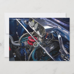 Belle invitation de moteur automobile