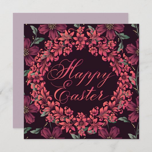 Belle invitation de Pâques (Devant / Derrière)