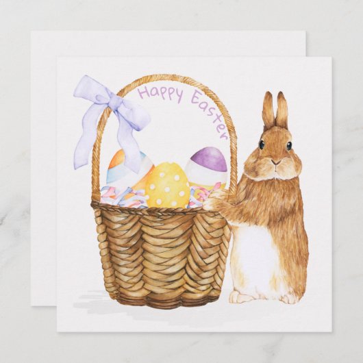 Belle invitation de Pâques (Devant / Derrière)