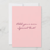 Belle invitation de Roses Vintages (Dos)