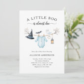 Belle Invitation de sorcière Baby shower Halloween (Debout devant)