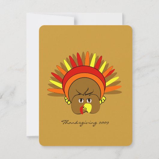 Belle invitation de Thanksgiving (Dos)