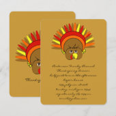 Belle invitation de Thanksgiving (Devant / Derrière)