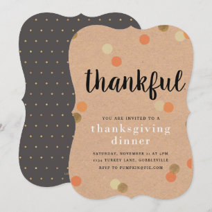 Belle invitation de Thanksgiving