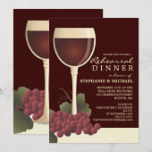 Belle invitation de vin et de dîner de répétition (Devant / Derrière)