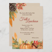 Belle Invitation Déjeuner d'automne (Devant / Derrière)