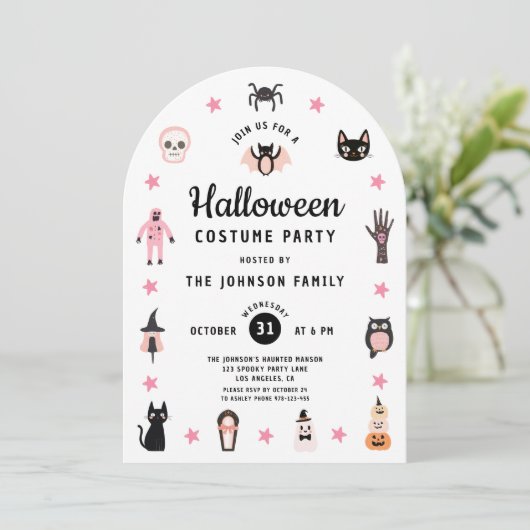 Belle Invitation du Costume Halloween (Debout devant)