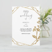 Belle invitation élégante en or (Debout devant)