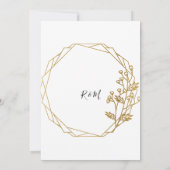 Belle invitation élégante en or (Dos)