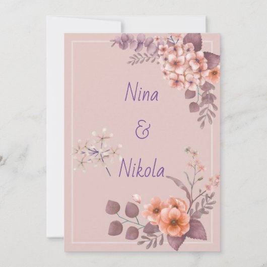 belle invitation florale (Dos)