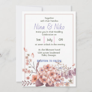 belle invitation florale