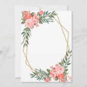 Belle Invitation Florale Corail (Dos)