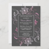 Belle Invitation Florale Douche nuptiale (Devant)