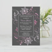 Belle Invitation Florale Douche nuptiale (Debout devant)