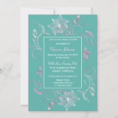 Belle Invitation Florale Douche nuptiale (Devant)
