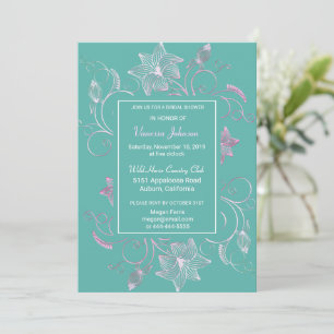 Belle Invitation Florale Douche nuptiale