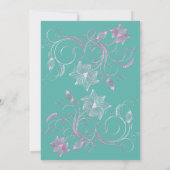 Belle Invitation Florale Douche nuptiale (Dos)