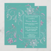 Belle Invitation Florale Douche nuptiale (Devant / Derrière)
