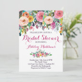 Belle Invitation Florale Douche nuptiale, Bébé (Debout devant)