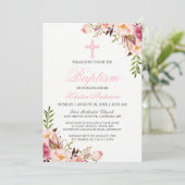 Belle Invitation Florale rose Chic (Debout devant)