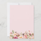 Belle Invitation Florale rose Chic (Dos)