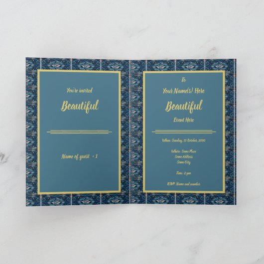 Belle Invitation Folded - CUSTOMISEZ-La (Intérieur)