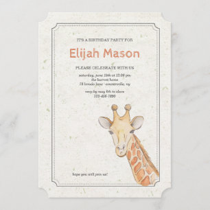 Belle invitation Giraffe