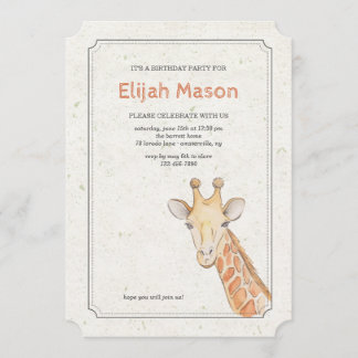 Belle invitation Giraffe