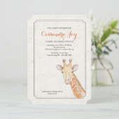 Belle invitation Giraffe (Debout devant)