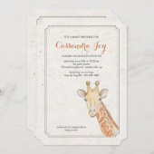 Belle invitation Giraffe (Devant / Derrière)