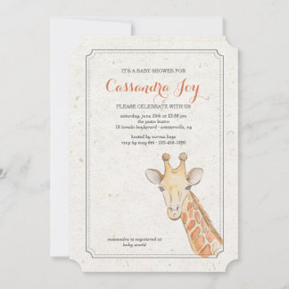 Belle invitation Giraffe
