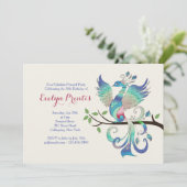 Belle Invitation Peacock (Debout devant)