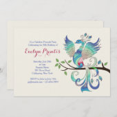 Belle Invitation Peacock (Devant / Derrière)