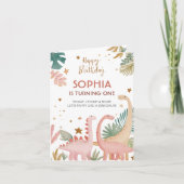 Belle Invitation Pink Dino Plié (Devant)