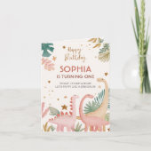 Belle Invitation Pink Dino Plié (Devant)