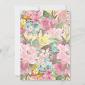 Belle Invitation Pink Floral BAPTISM (Dos)