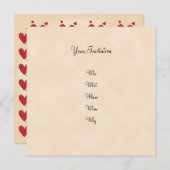 Belle invitation romantique (Devant / Derrière)