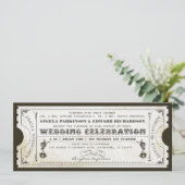 Belle invitation vintage mariage (Debout devant)