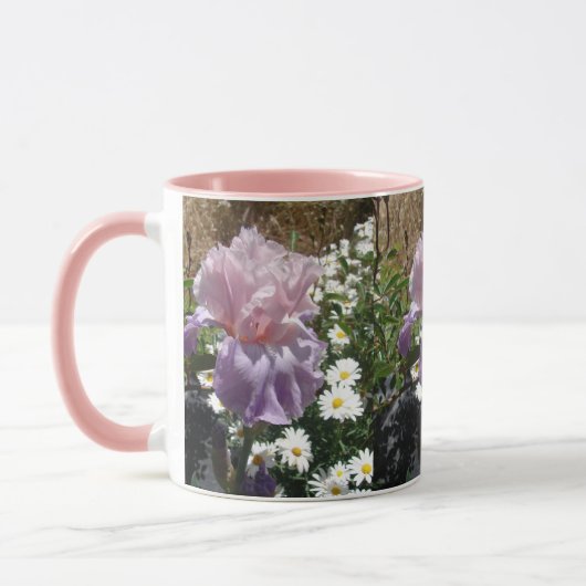 Belle Iris Fleur violet Fleur Photo Mug (Gauche)