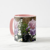 Belle Iris Fleur violet Fleur Photo Mug (Devant gauche)