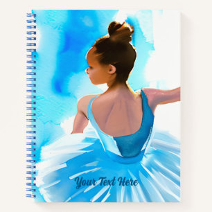 Belle jeune Ballerina dans Blue Journal