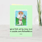 Belle jeune mariée - carte de fiançailles/jour du (Dos)