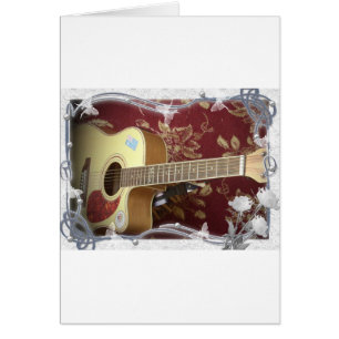 Belle jolie guitare Vintage sur le Motif Africain