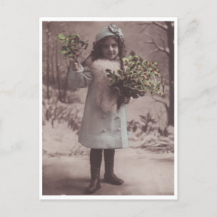 Belle jolie petite fille Antique carte postale